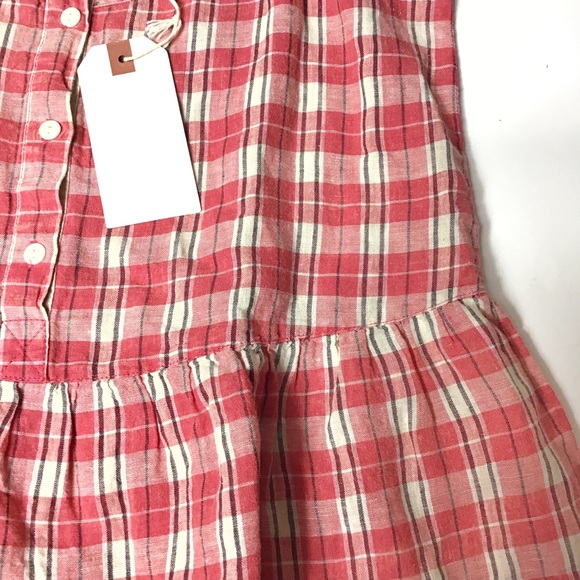 Red Plaid Spaghetti Strap Current Elliott - Picture 8 of 8